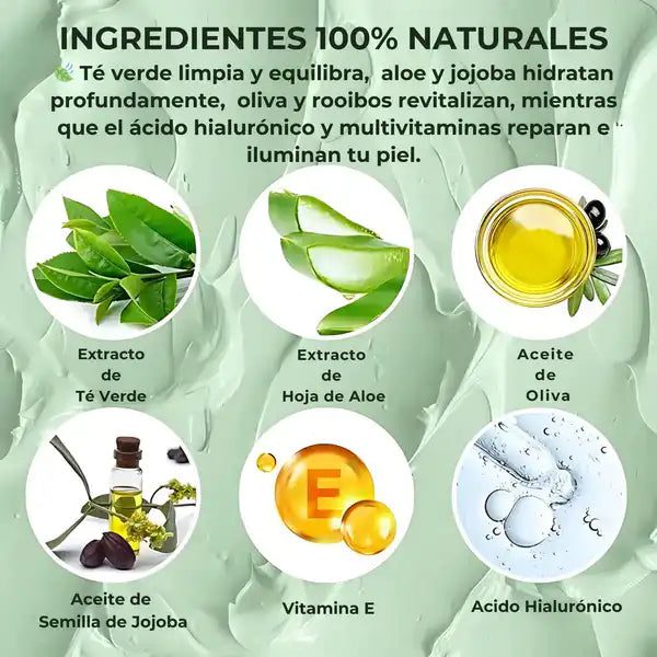 Green Stick™ | OFERTA 2X1 Mascarilla Facial Té Verde Exfoliante (2025)