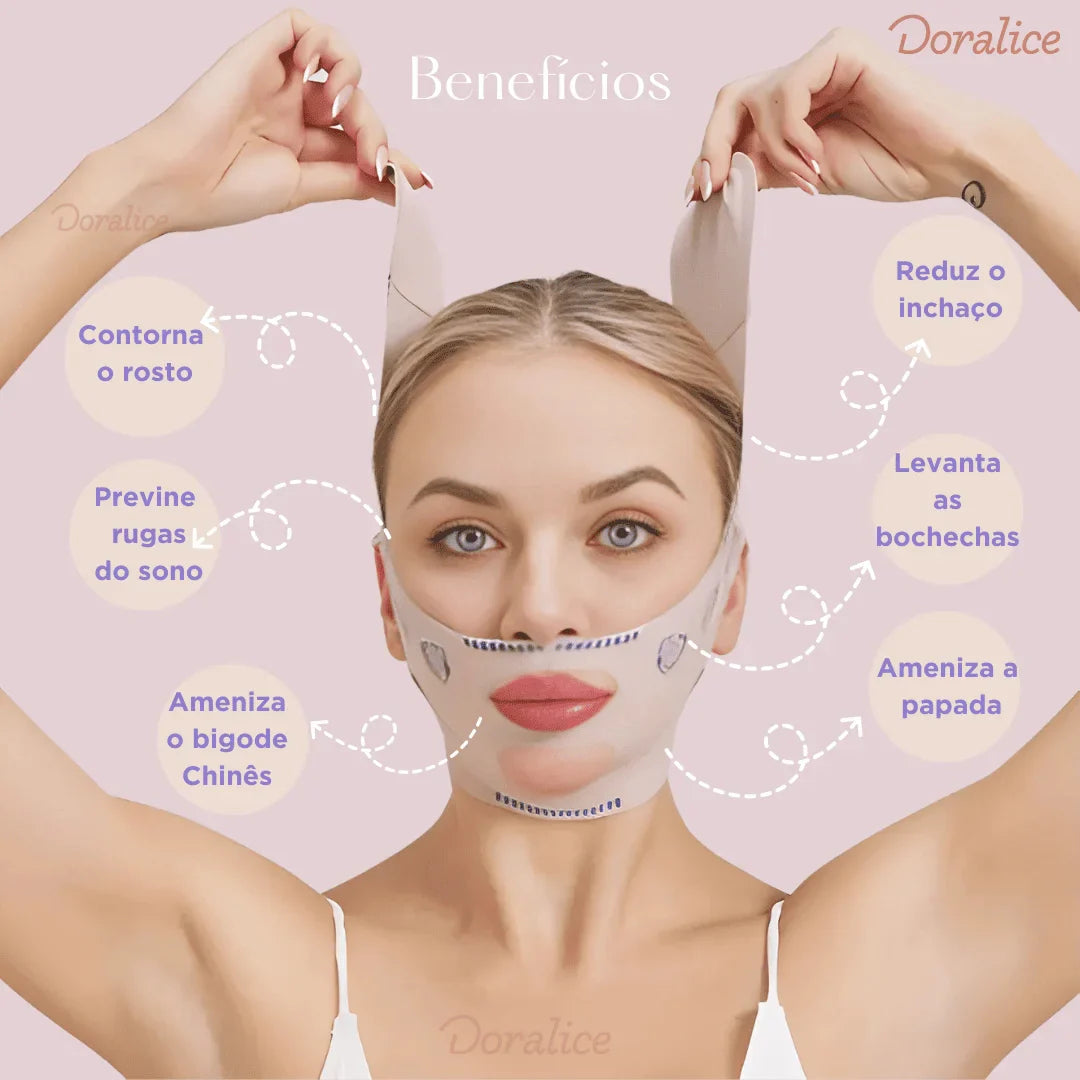 V-Revitalize™ - Máscara de Contorno Facial - Suaviza Arrugas, Papada y Modela el Rostro