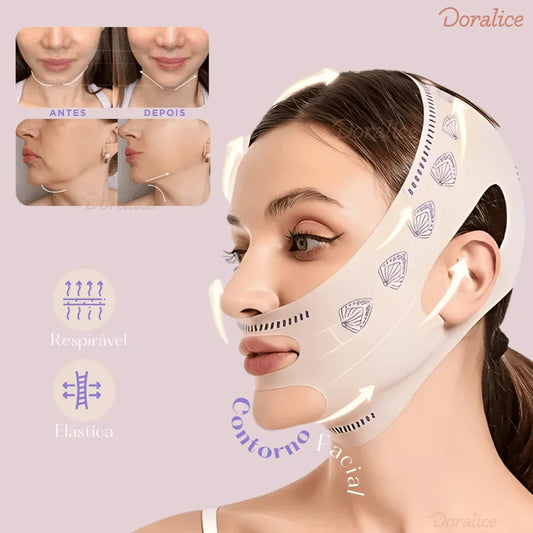 V-Revitalize™ - Máscara de Contorno Facial - Suaviza Arrugas, Papada y Modela el Rostro
